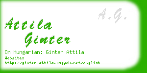 attila ginter business card